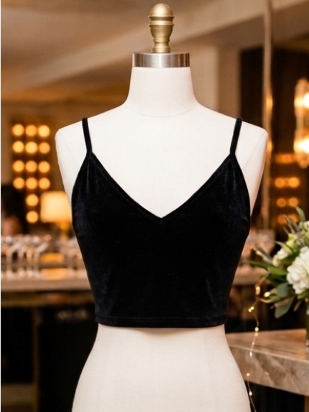 Brandy Melville Black Ribbed Top with Exposed Seam